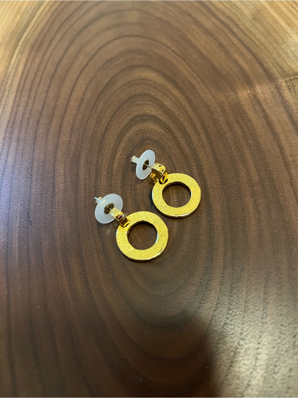 Chico's Gold Open Circle Drop Earrings